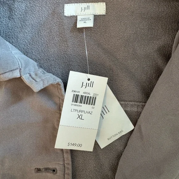 NWT J. Jill Grey Shirt Jacket - Picture 6 of 7